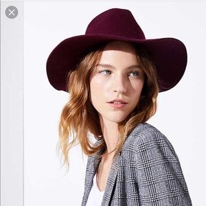 LOFT wool fedora in plum
